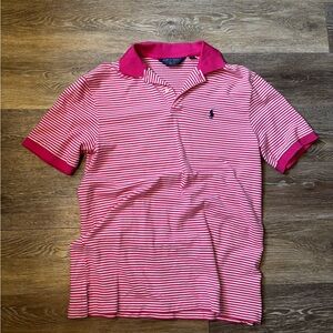 Polo by Ralph Lauren Red and White Striped Shirt